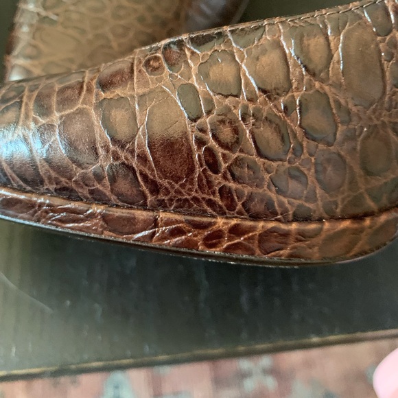 Cole Haan Brown Crocodile-Embossed Heels - Picture 6 of 10